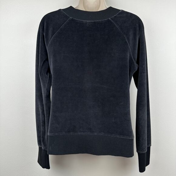 Burton Women's Sweater Sweatshirt Pullover Velour Crew Neck Black Size Small - Picture 4 of 9